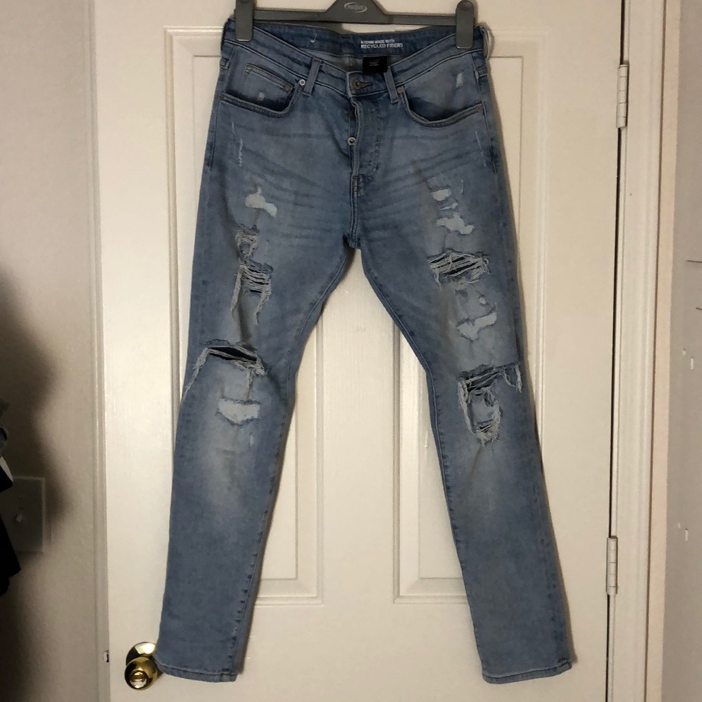 Stone Washed Distressed Denim